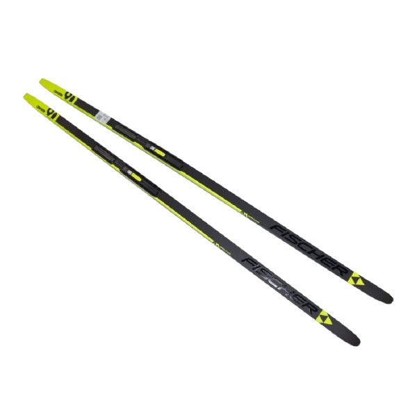 Беговые лыжи Fischer Aerolite Skate 90 Med без насечек, черный/желтый, 181 см